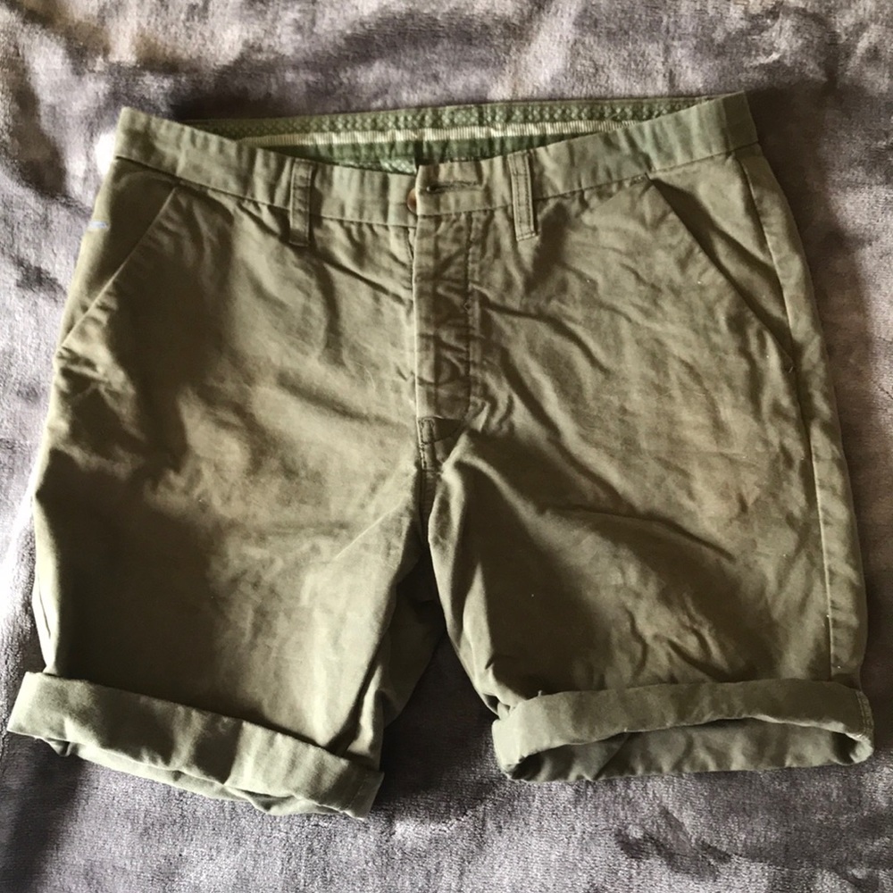 Olive Green Khaki Shorts